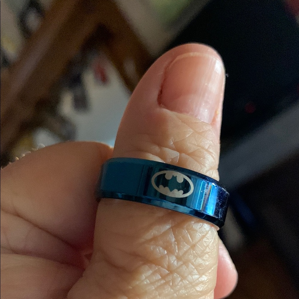 Blue Batman Ring